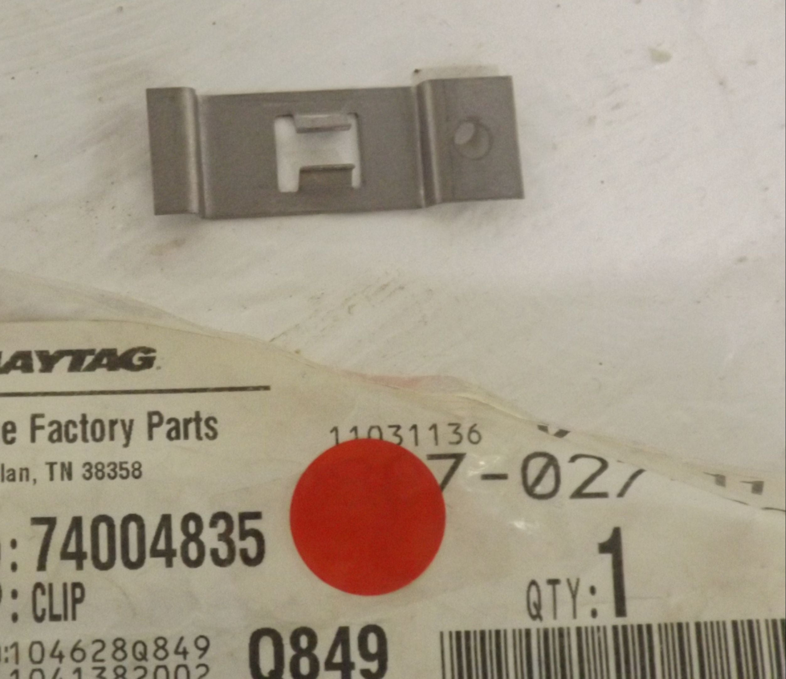 Whirlpool Stove 74004835 Clip New Whirlpool Stove 74004835 Clip New